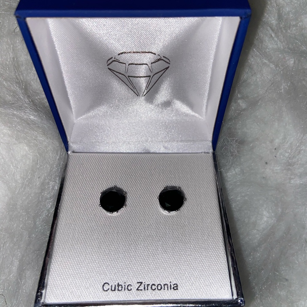 Black Stud Earrings
